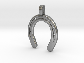 Horse Shoe pendent Small in Natural Silver