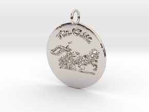 The Celts Pendant 2 in Rhodium Plated Brass