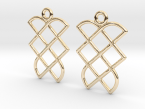 Celtic Weave Earrings - WE013 in 14k Gold Plated Brass