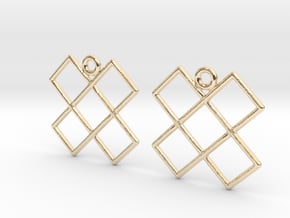 Celtic Weave Earrings - WE014 in 14k Gold Plated Brass