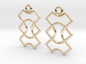 Celtic Weave Earrings - WE015 in 14k Gold Plated Brass