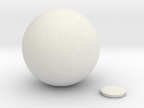 5cm Color Lunar Globe in White Natural Versatile Plastic