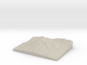 Model of Sharp Top Mountain in Natural Sandstone