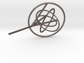 Borromean-inverse Siefert surface in Polished Bronzed Silver Steel