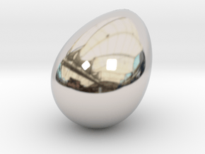 The Golden Goose Nest Egg in Rhodium Plated Brass