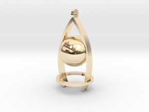 Melancholy ball earing in 14k Gold Plated Brass