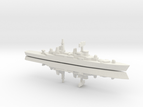 HMS Bristol x 2, 1/1800 in White Natural Versatile Plastic