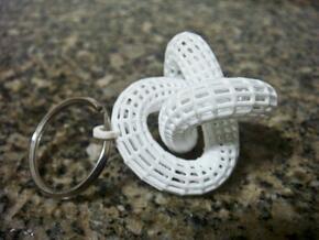 Rail with a ball inside - Keychain in White Natural Versatile Plastic