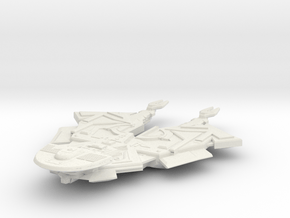 Cardassian Kunvak Class Battleship in White Natural Versatile Plastic