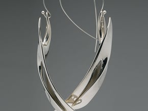 Sweep Array Earring in Polished Silver