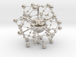 Complex Fractal Molecule in Rhodium Plated Brass: Extra Small