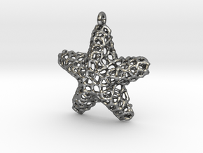 Starfish Pendant (Earrings) in Polished Silver