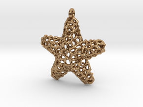 Starfish Pendant (Earrings) in Polished Brass