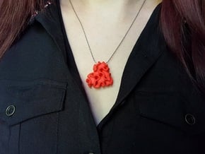 Gyro Heart Pendant in Red Processed Versatile Plastic