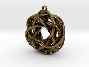 Interlocked tori earrings in Polished Bronze