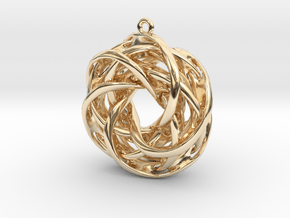 Interlocked tori earrings in 14K Yellow Gold