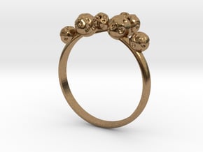 Moon Rock Ring in Natural Brass