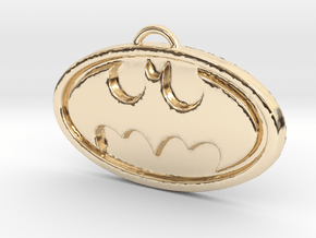 Batman Pendant in 14k Gold Plated Brass