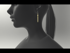Celtic Weave Earrings - WE010 in 14k Gold Plated Brass