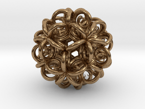 Spiral Fractal Clew in Natural Brass: Extra Small