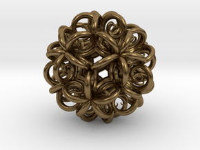 Spiral Fractal Clew in Natural Bronze: Extra Small
