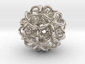 Spiral Fractal Clew in Platinum: Extra Small