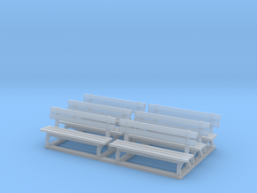 Park bench 01. HO Scale (1:87) in Smooth Fine Detail Plastic