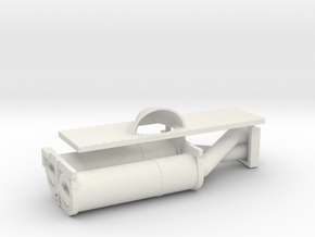 1/16 Brummbar Air Filter and Exhaust Cover in White Natural Versatile Plastic