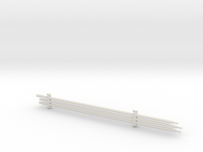 1/16 Su-152 Cleaning Rods and Clamps in White Natural Versatile Plastic
