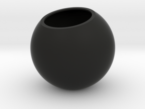Sfera - planter for succulents and cactuses in Black Natural Versatile Plastic: Small