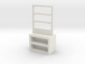 Furniture, Shelf, Storage Rack (Space: 1999), 1/30 in White Natural Versatile Plastic