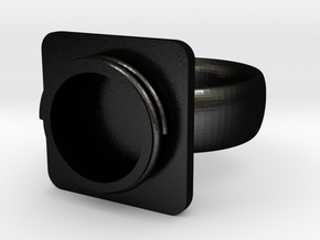 ring bottom v7 in Matte Black Steel