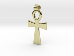Ankh Pendant in 18k Gold Plated Brass
