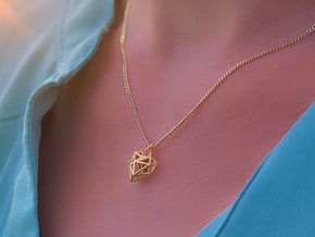 Heart Pendant Necklace in 14k Gold Plated Brass