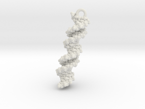 DNA Molecule Earring / Pendant Silver in White Natural Versatile Plastic