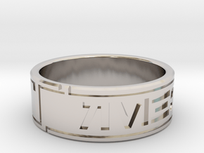 Star Wars ring - Aurebesh - 10.5 (US) / 63.5 (ISO) in Platinum