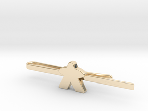 Meeple Tie Clip in 14K Yellow Gold: Large
