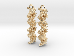 DNA Molecule Earring Set in 14k Gold Plated Brass