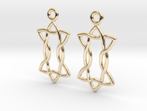 Celtic Weave Earrings - WE022 in 14k Gold Plated Brass