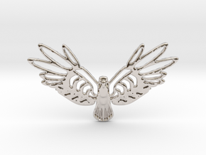 Golden Bird in Rhodium Plated Brass