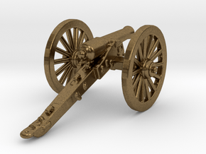 Tiny Civil War Cannon in Natural Bronze