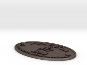 Pearson Badge 268 in Polished Bronzed Silver Steel