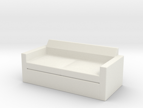 Sofa, Quarters (Space: 1999), 1/30 in White Natural Versatile Plastic