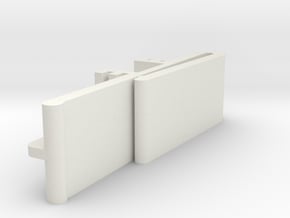 Vertical Valance Clip Delmar 01 in White Natural Versatile Plastic