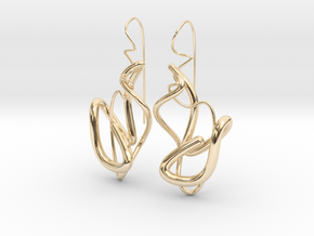 Delicate Drop Earings in 14k Gold Plated Brass