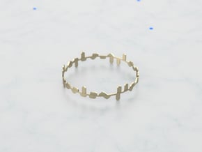 Bracelet Norma x2 in Polished Gold Steel