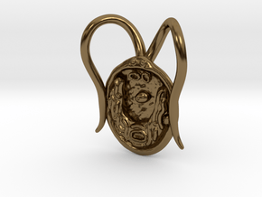 Chlamydomonas Pendant - Science Jewelry in Polished Bronze