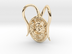 Chlamydomonas Pendant - Science Jewelry in 14k Gold Plated Brass