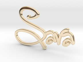 Names: Sara (customizable) in 14K Yellow Gold