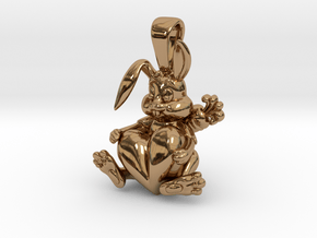 Bunny Pendant in Polished Brass